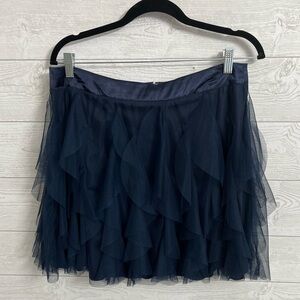 Women's Navy Layered Tulle Mini Skirt